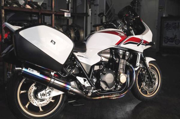 画像1: ＣＢ１３００ＳＴ用　手曲げオールチタンマフラー (1)